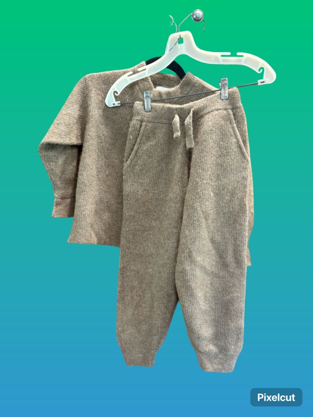 Cozy Knit Two-Piece Set in Heather Taupe
